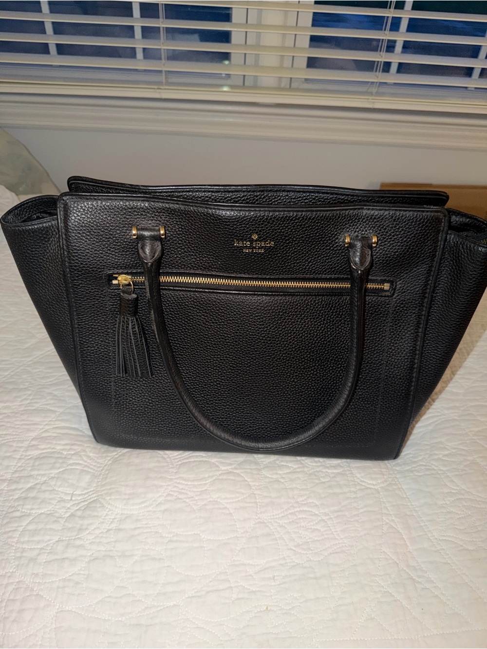 Kate Spade Black Leather Tote